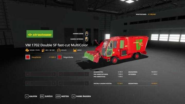 FS19 – Strautmann Vertimix1702 – Double Loading Capacity V1