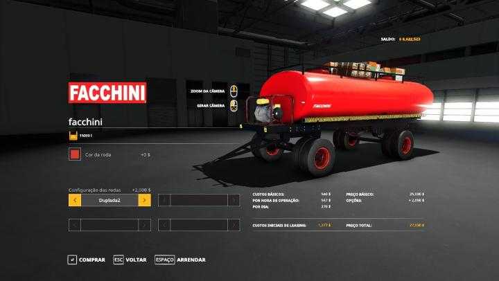 FS19 – Tanque Facchini V1