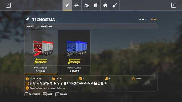 FS19 – Tecnosima Domex 700 Pack V1.0.0.1