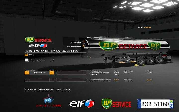 FS19 – Trailer Bp Elf By Bob51160 V1.0.0.3