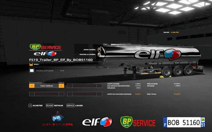 FS19 – Trailer Bp Elf By Bob51160 V1.0.0.3