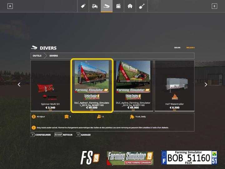 FS19 – Трейлер Dlc Apline1 V1 - Mody-FS.ru