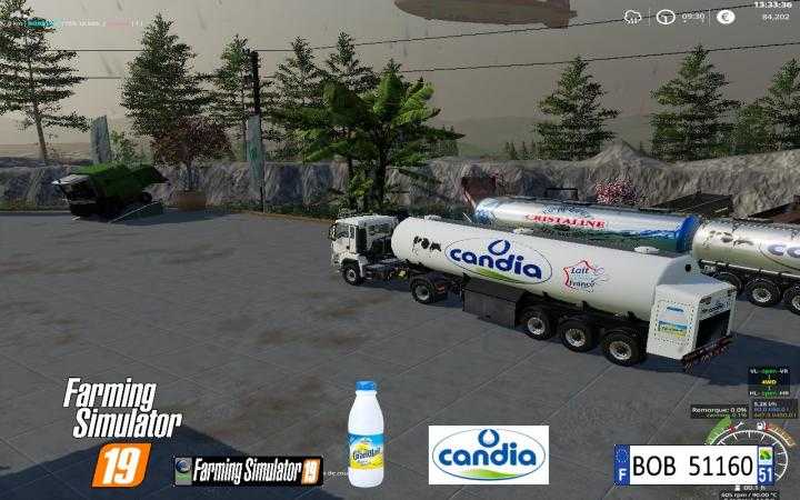 FS19 – Trailer Milk Candia By Bob51160 V1