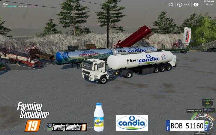 FS19 – Trailer Milk Candia By Bob51160 V1