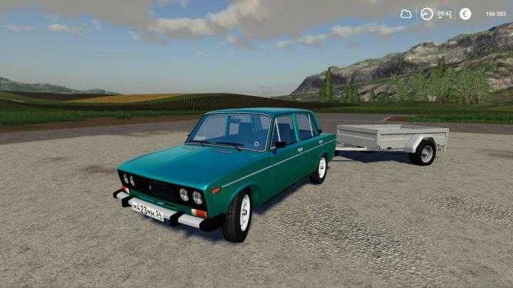 FS19 – Vaz 2106 And Trailer V1