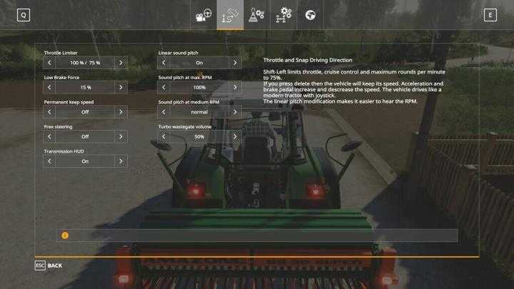 FS19 – Vehicle Control Addon V1.1.1