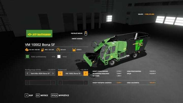 FS19 – Vertimix 10002 Tmr By Bona V1.0.2.0