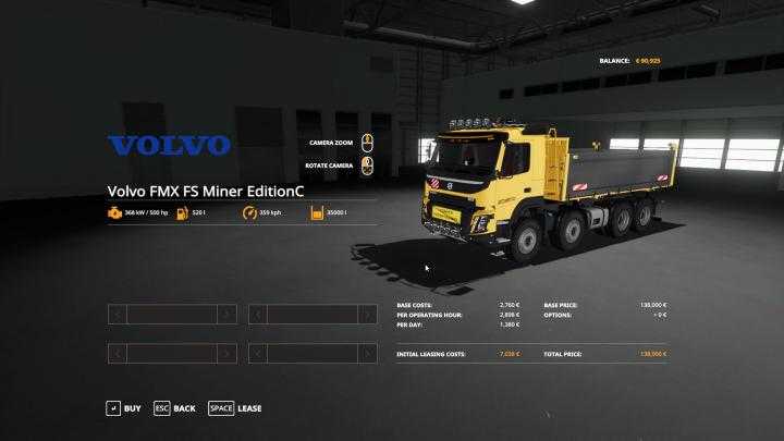 FS19 – Volvo Fmx 8X4 Construction Edition V1