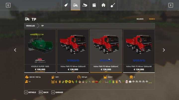 FS19 – Volvo Fmx 8X4 Construction Edition V1