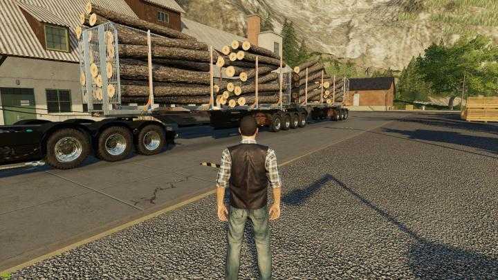 FS19 – Wood Trailer Roadtrain V1.5