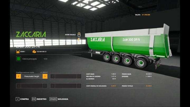 FS19 – Zaccaria 300 Dp/4 Trailer V1