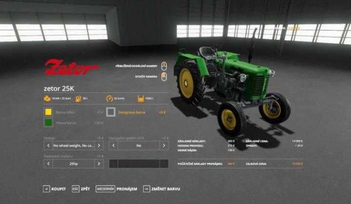 FS19 – Zetor 25K Tractor V1