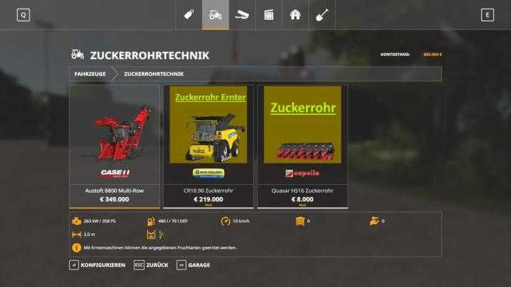 FS19 – Zuckerrohr Ernter Pack V1.5.1