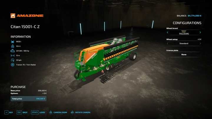 Amazone Citian15001C Seeders+Planters V1.0 FS22