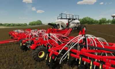 Дрель-мотыга Bourgault 3420-100 Paralink + пневматическая тележка 71300 V1.0.0.1 FS22