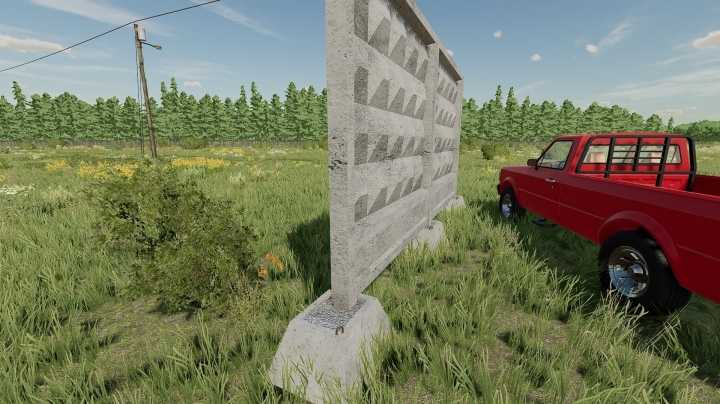 Concrete Fence [Prefab] V1.0 FS22