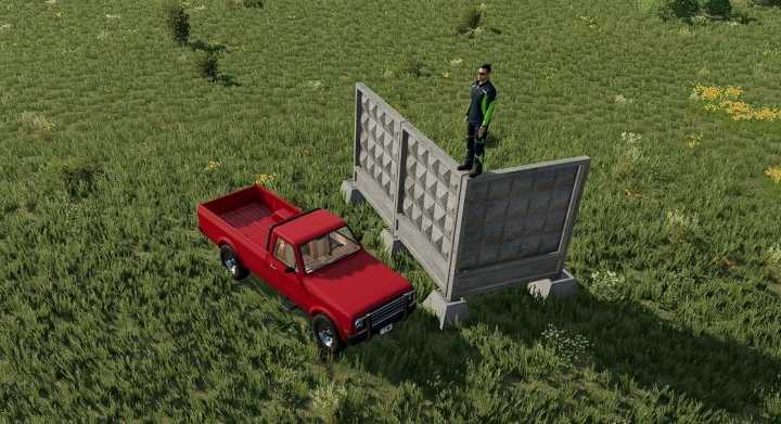 Concrete Fence [Prefab] V1.0 FS22