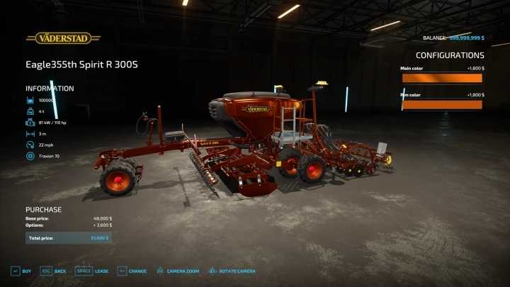 Eagle355Th Vaderstad Spiritr300S V1.0 FS22