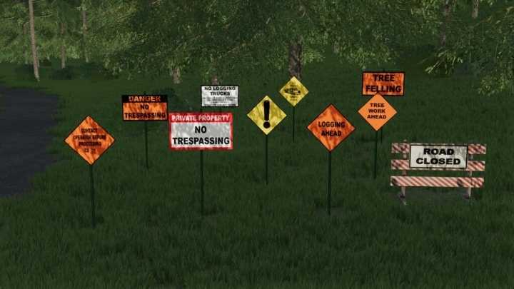 Forestry Sign Pack V1.0 FS22