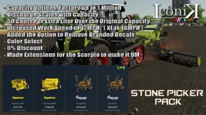 Iconik Stone Picker Pack V1.0 FS22