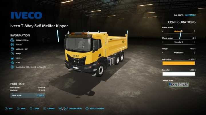 Iveco X-Way 6X6 Meiller Kipper V1.0 FS22