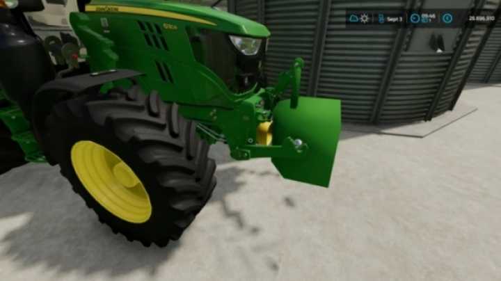 John Deere Eigenbaugewicht 800Kg Weight V1.0 FS22