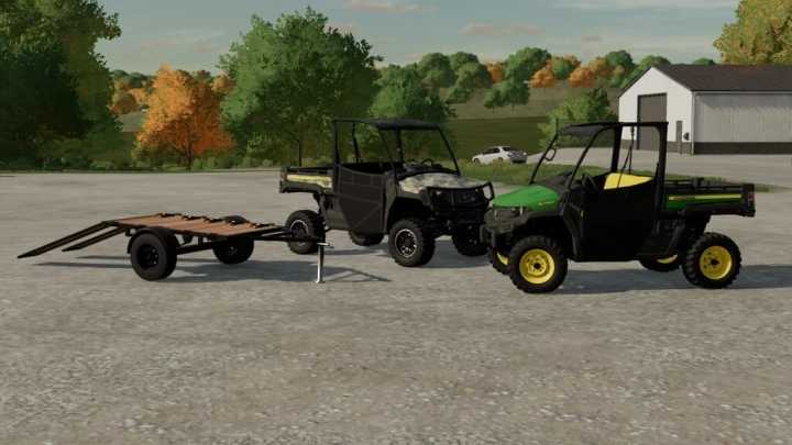 John Deere Xuv865E And Cargo Cart V1.0 FS22