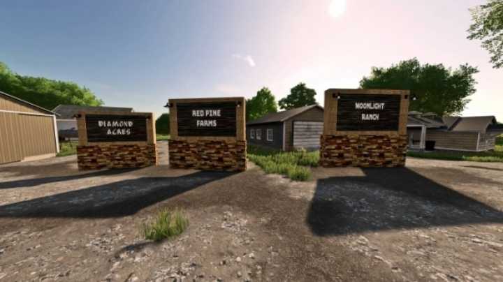 Lighted Farm Signs V1.0 FS22