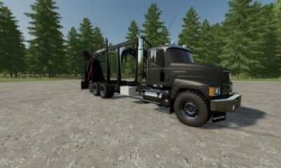 Грузовик с задним погрузчиком Mack V1.0 FS22