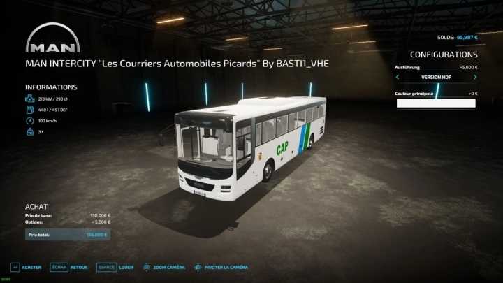 Man Intercity Les Courriers Automobiles Picards V1.0 FS22