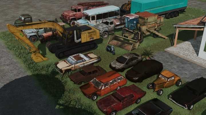 Placeable Junkyard Cars V1.0 FS22