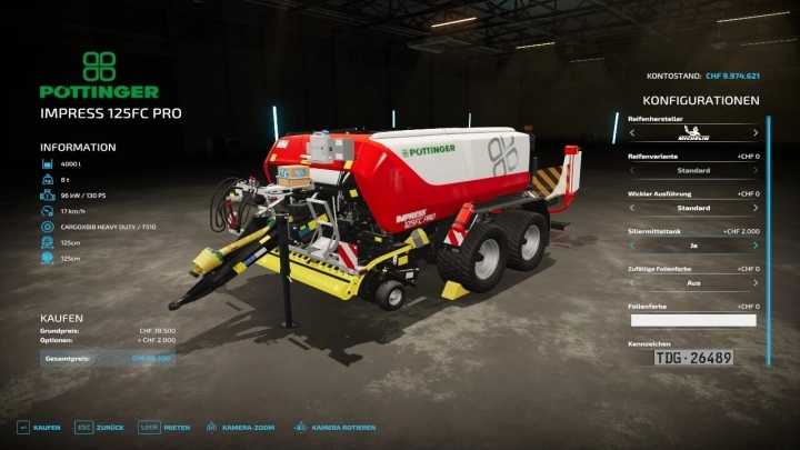 Pottinger Impress 125Fc Pro V1.0.2.0 FS22