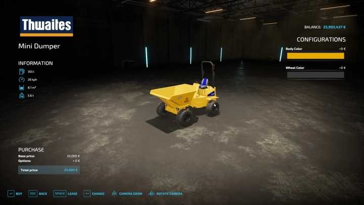 Thwaites 6T Dumper V1.0 FS22