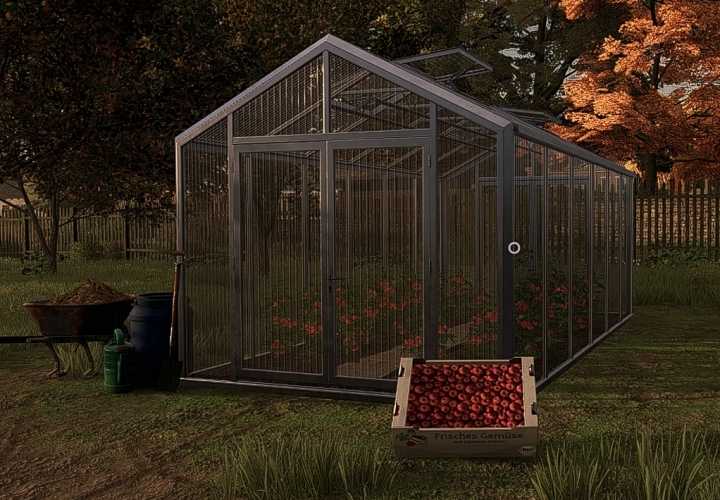 Tomato Greenhouse For The Hof Bergmann V1.0 FS22