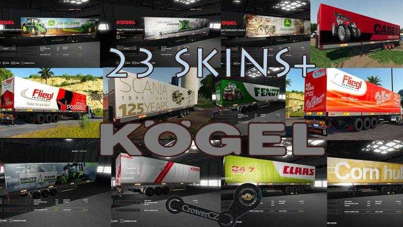 FS19 – Kogel Autoloader Pack Trailers 23+ Skins