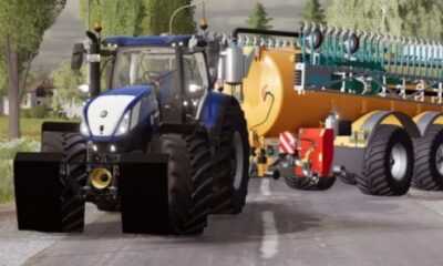 Силовой трактор New Holland T7 Hd Plm Blue V1.0 FS22