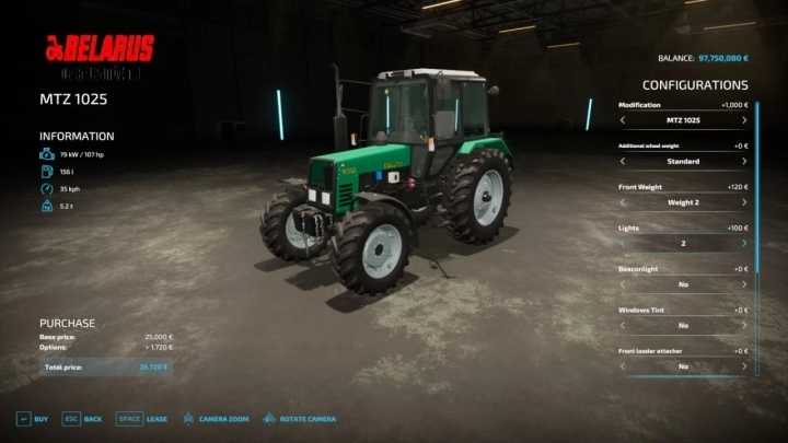 Mtz 1025 V1.0 FS22