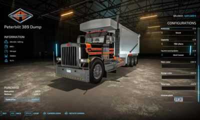 Peterbilt 389 Dump Truck V1.0 FS22 - Дампер седельный тягач Peterbilt 389 первой версии FS22