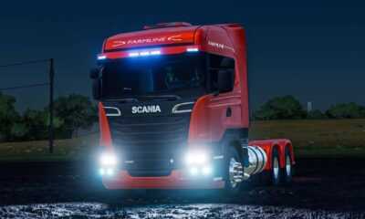 "Scania Farmline 6X4 Truck V1.0 FS22" переводится как "Грузовик Scania Farmline 6X4 V1.0 FS22"