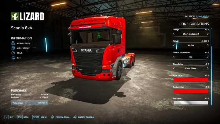 Scania Farmline 6X4 Truck V1.0 FS22