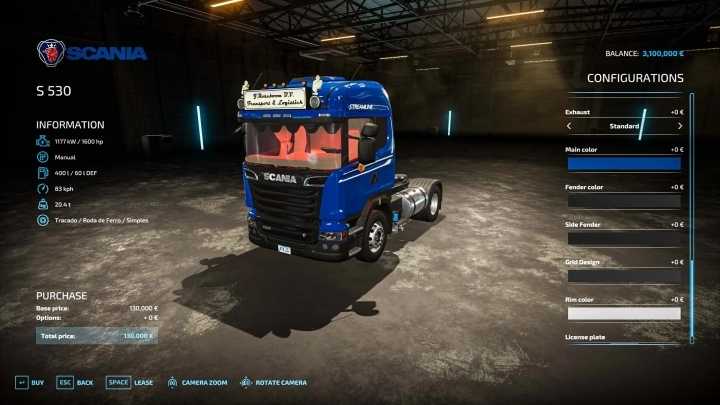 Scania S530 Truck V1.1 FS22