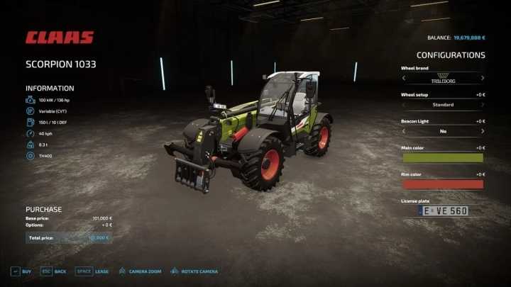 Claas Scorpion 1033 V1.2 FS22