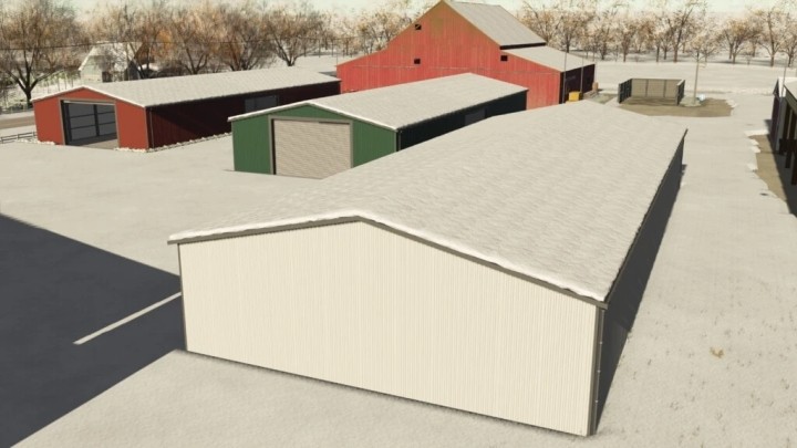 Metal Hall With Silo V1.0 FS22