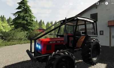 Zetor 7045 Ukt V1.0 FS19 - это название модификации для игры Farming Simulator 19.
