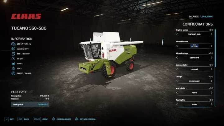 Claas Tucano 560-580 V1.1 FS22