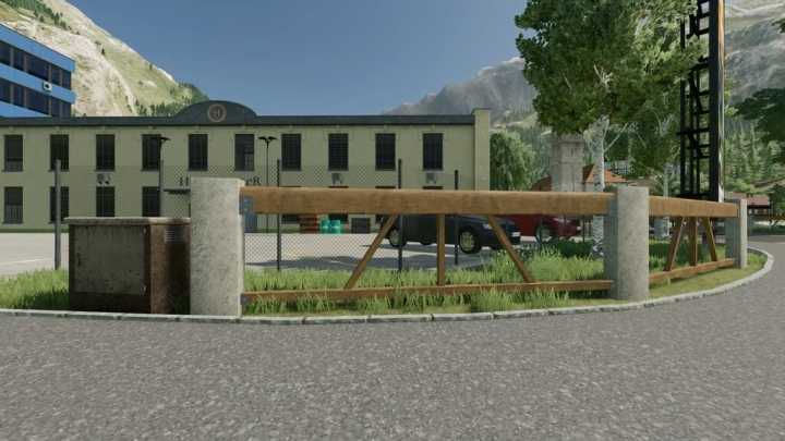 Concrete Pillar With Timber Poles V1.0 FS22