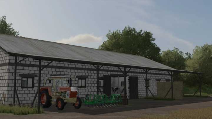 FS22 – Cow Barn With Shed V1.0