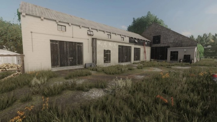 FS22 – Old Cowshed With Garage V1.0