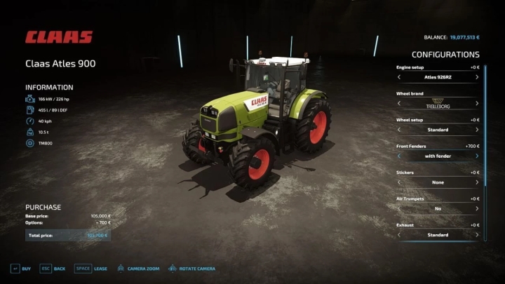 FS22 – Claas Atles 900Rz V1.6