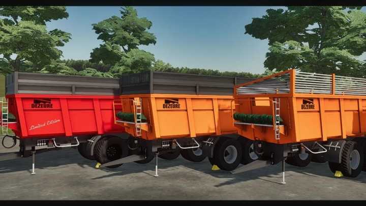 FS22 – Dezeure 2 & 3 Axle Trailer Pack V1.0